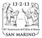 1700° Anniversario dell'editto di Milano