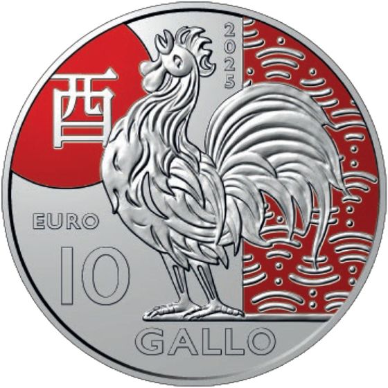 10 Euro "Gallo" Calendario lunare cinese