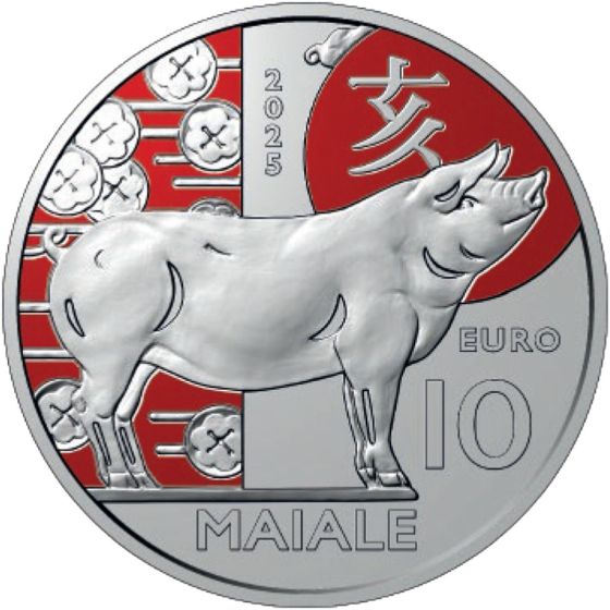 10 Euro "Maiale" Calendario lunare cinese