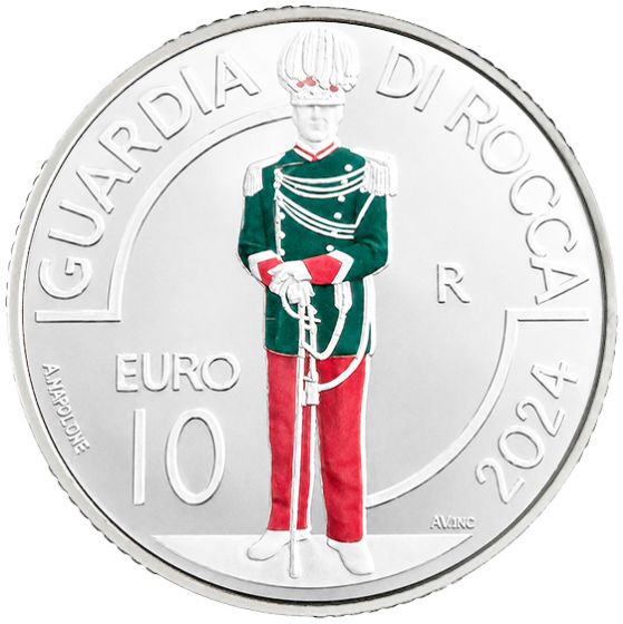 10 Euro coin "Guardia di Rocca"