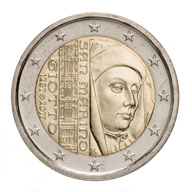2 euro commemorativo 2017 - 750° anniversario della nascita di Giotto -  Divisione Filatelica Numismatica