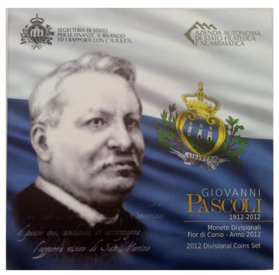 Divisionale fdc + 5 Euro 2012 9 pz.