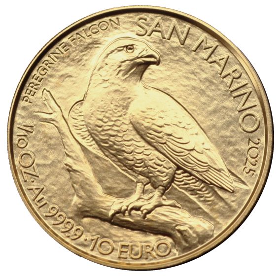 10 Euro of a 1/10 ounce gold "Falco Pellegrino"
