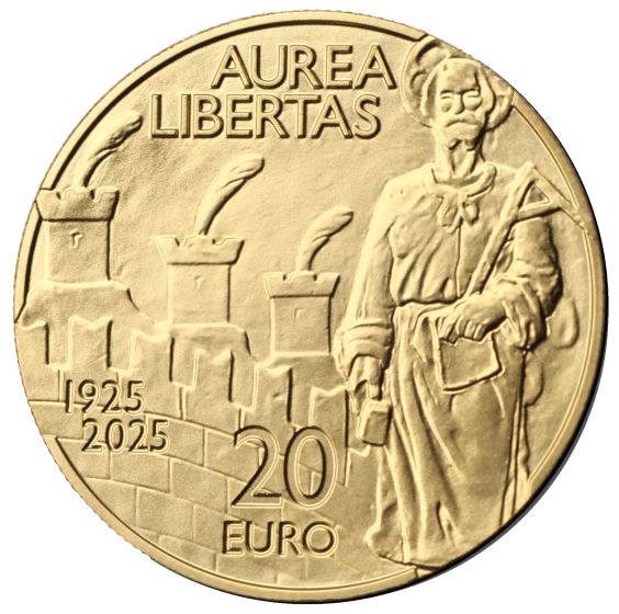 20 Euro of a 1/4 ounce gold "Centenary gold coinage San Marino"