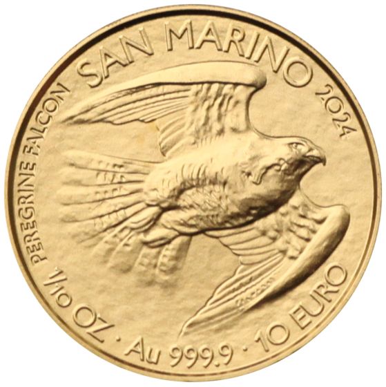 10 Euro da 1/10 oncia oro "Falco Pellegrino"