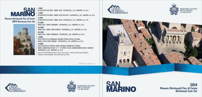 Divisionale fdc 2014 8 pz.