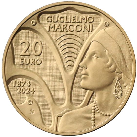 20 Euro da 1/4 oncia oro "Guglielmo Marconi"