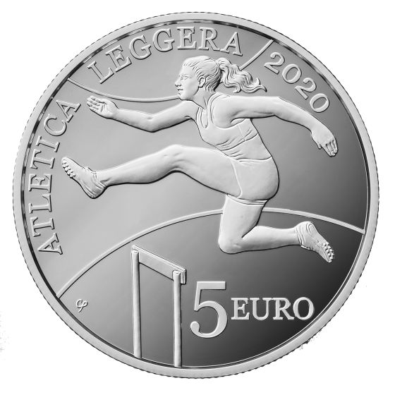 5 euro argento proof atletica