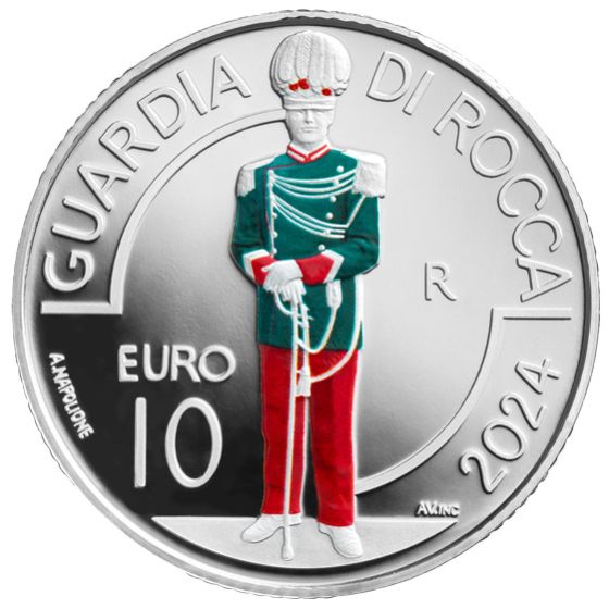 10 Euro coin "Guardia di Rocca"