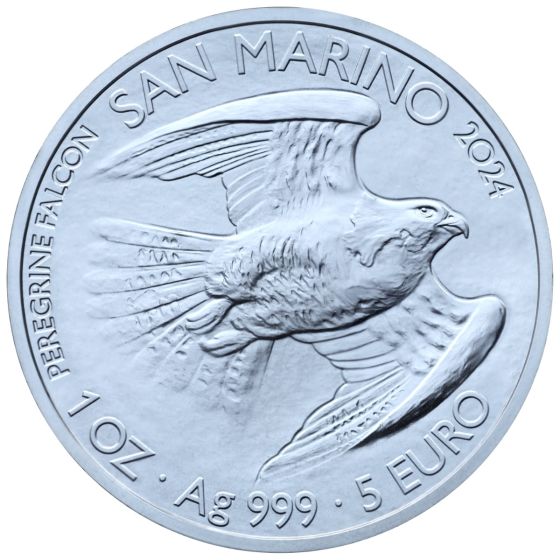 Silver EUR5 BU coin "Falco Pellegrino"