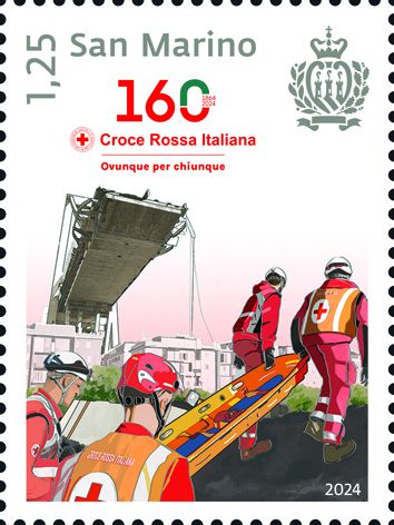 Joint issue San Marino - Italy - Vatican City - S.M.O.M. - 160th anniversary of the Italian Red Cross