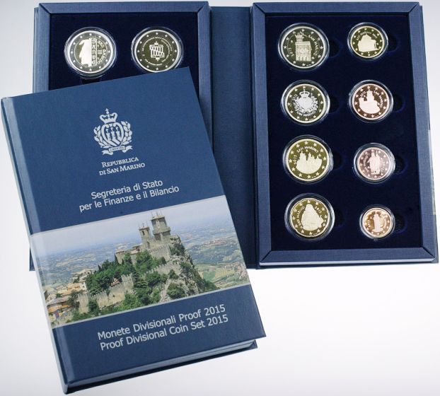 Proof Divisional coin set + 2 Euro 2015