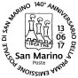 140th anniversary of the first postal issue of San Marino