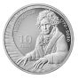 10 euro argento proof Beethoven rovescio