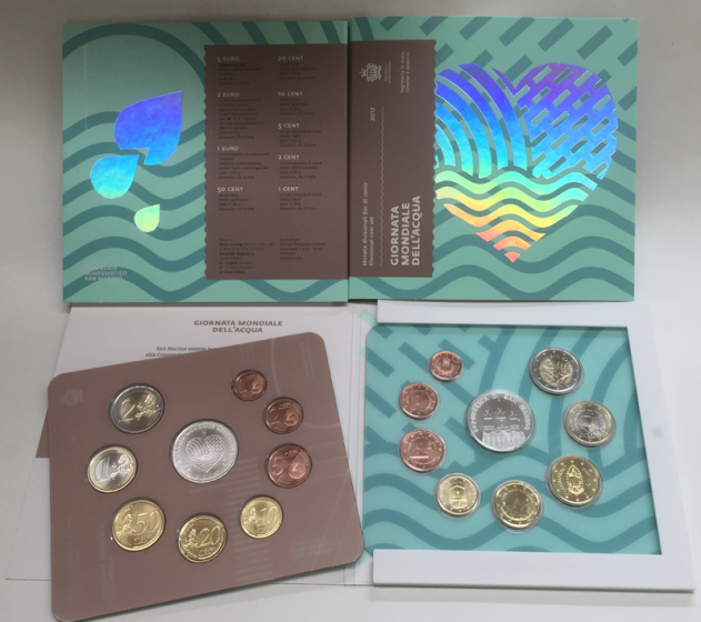 Divisionale fdc + 5 Euro 2017 9 pz.