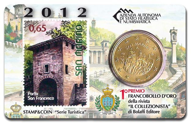 Stamp & Coincard "Gate of St. Francis"